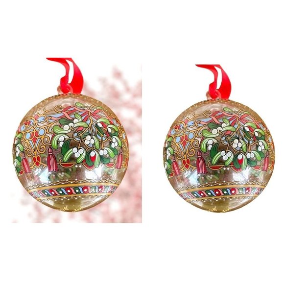 New Hutschenreuther Crystal Ball Christmas Ornament 1996 Art Deco Floral… - Picture 1 of 12
